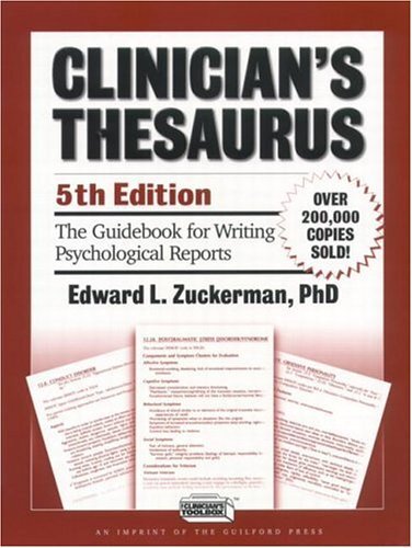 Clinician’s Thesaurus Edward Zuckerman