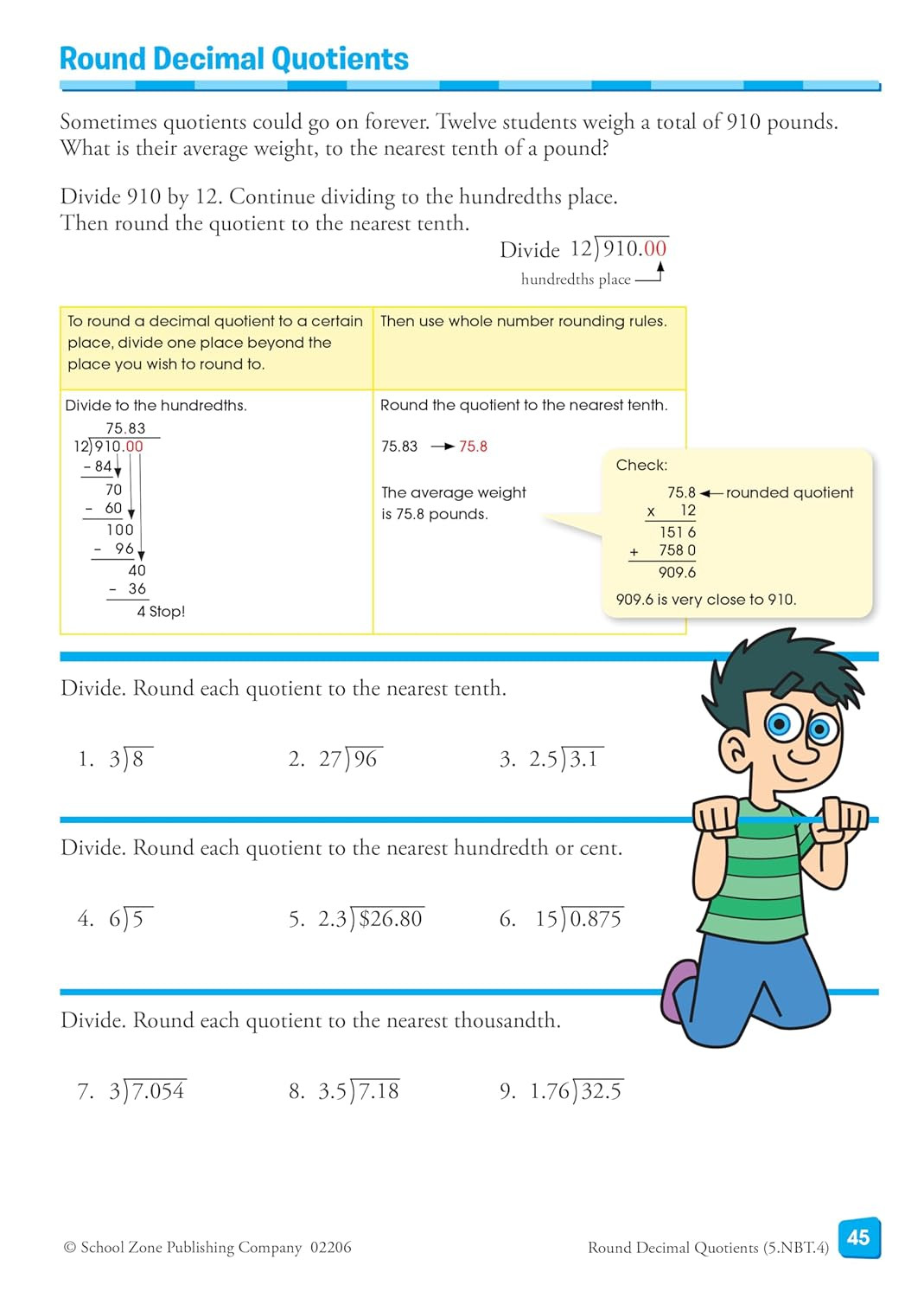 School Zone Math Basics 6 Workbook: 64 Pages, 6Th Grade, Powers & Exponents, Ord
