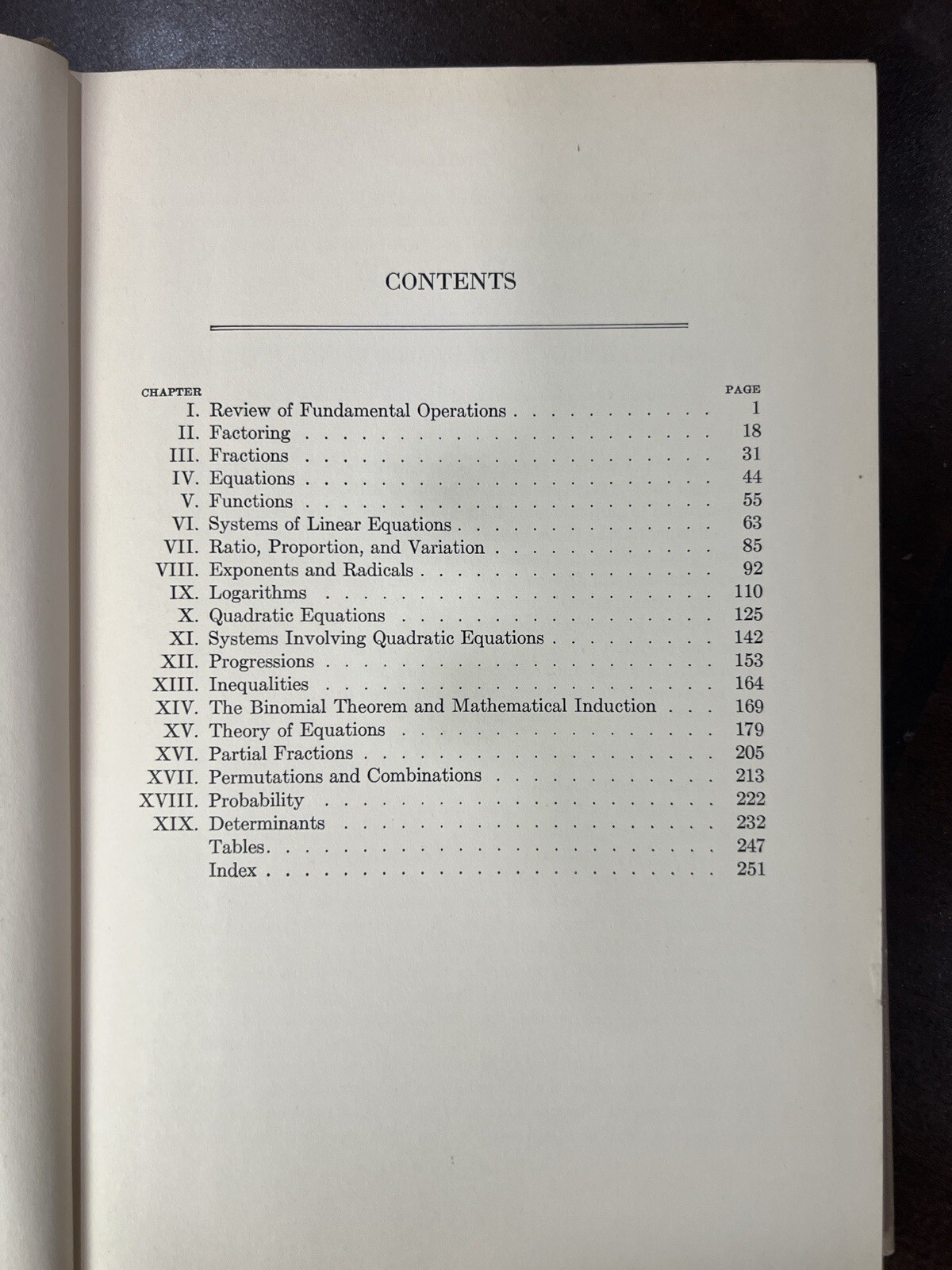 1951 College Algebra For Freshmen: Fourth Print by Gordon Fuller Hardcover Book
