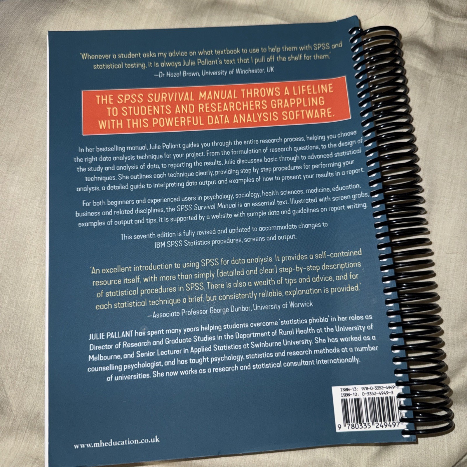 SPSS Survival Manual by J. Pallant