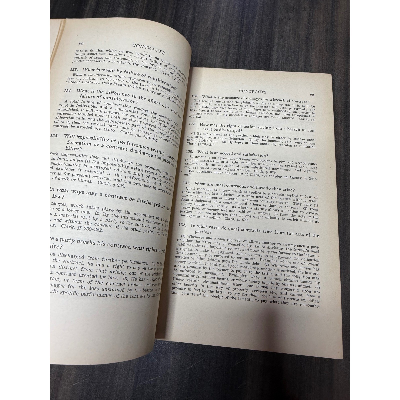 Owens Law Quizzer 1933 Sixth Edition West Publishing Co Legal Study Aid