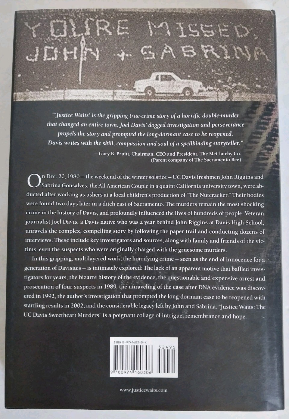 Justice Waits : The UC Davis Sweetheart Murders by Not Available (2003, Perfect)
