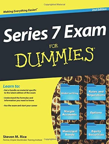 SERIES 7 EXAM FOR DUMMIES 2E By Steven M. Rice *Excellent Condition*
