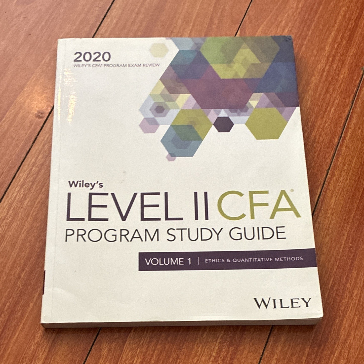 Wiley Level II CFA Program Study Guide 2020 Vol 1 Ethics Quant Methods ISBN
