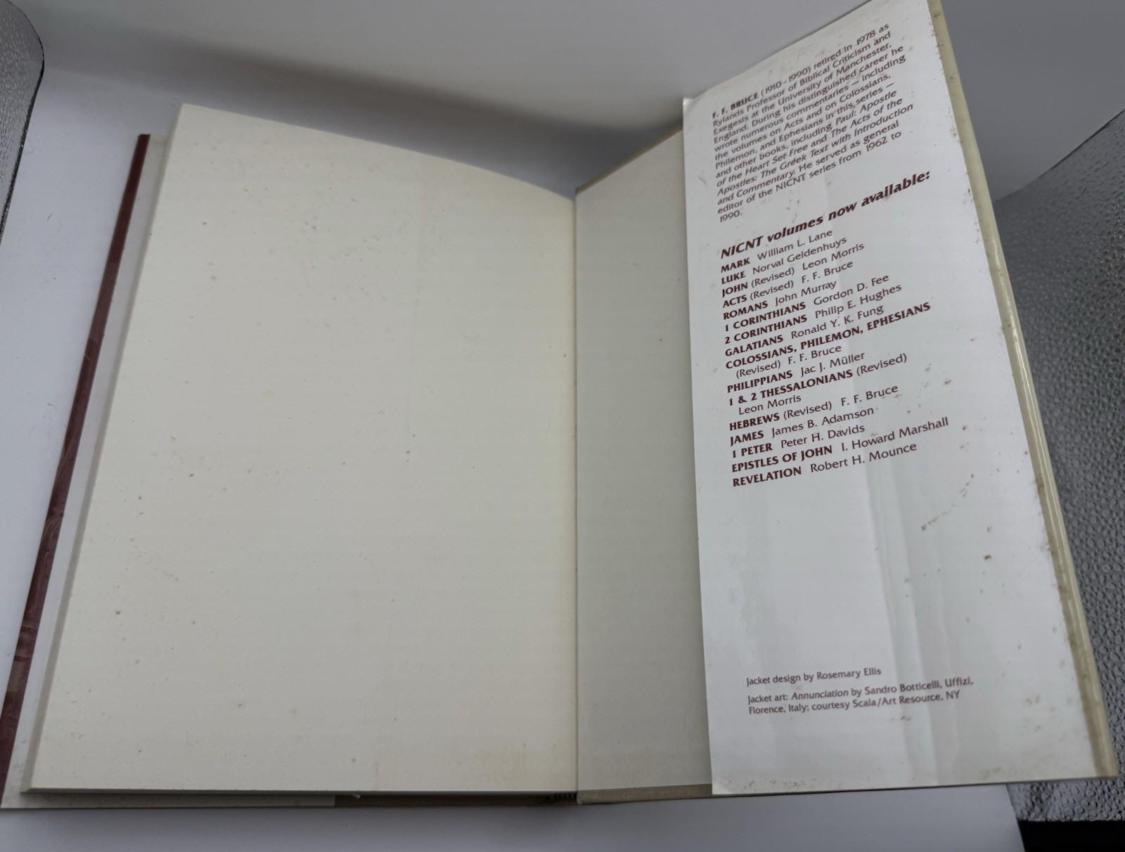 The Epistle to the Hebrews Revised F F Bruce NICNT Hardcover Commentary