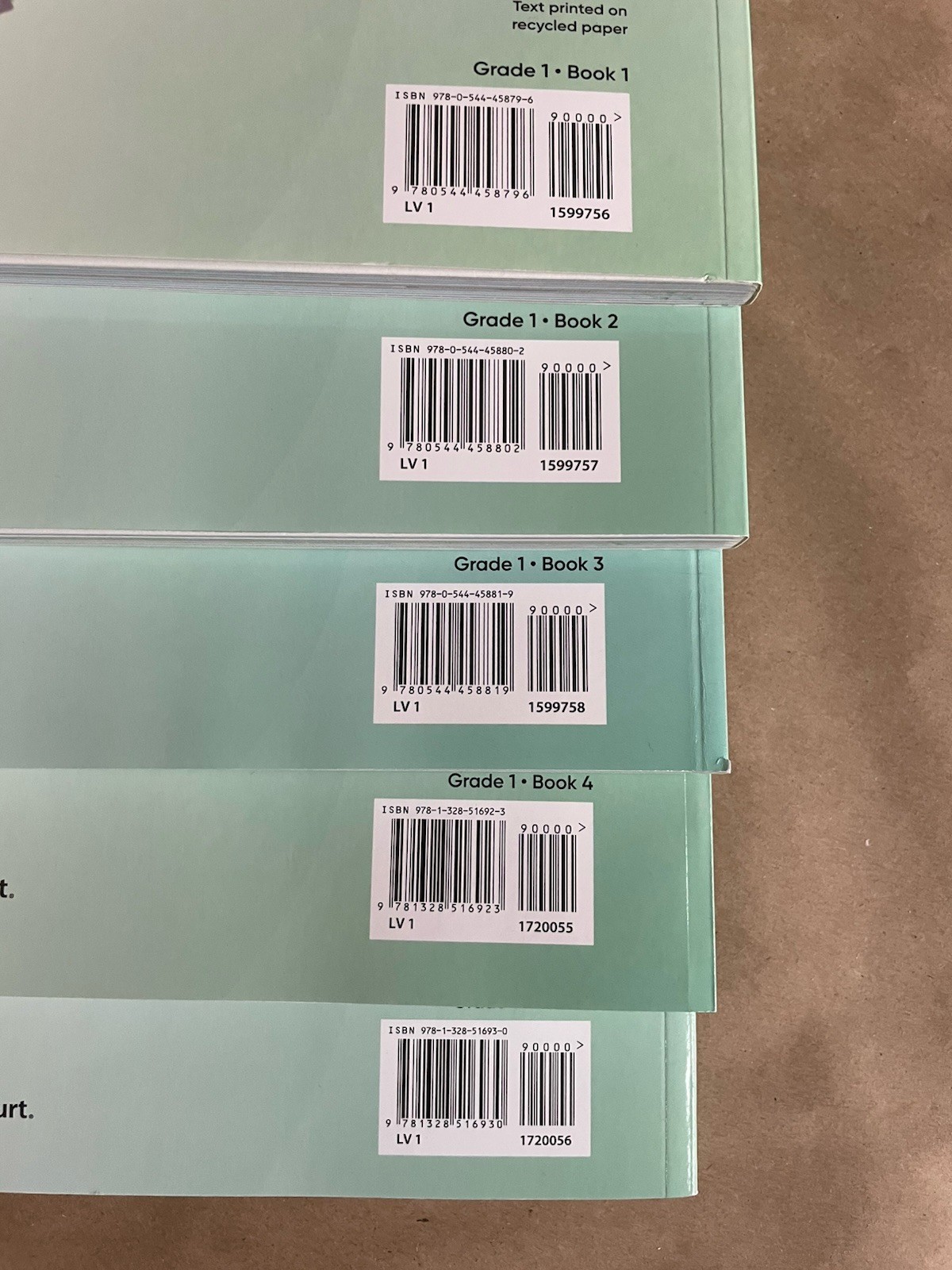 HMH Into Reading: Student My Book – Grade 1, Five Volume Complete Set (2020)
