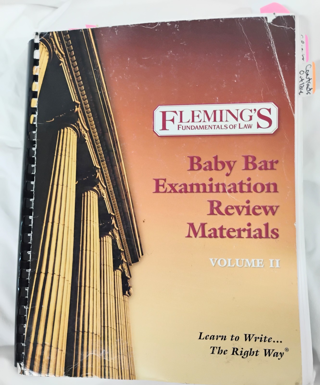 Fleming’s Baby Bar Law Exam Review, VOLUME 2 ONLY, Fundamentals of Law