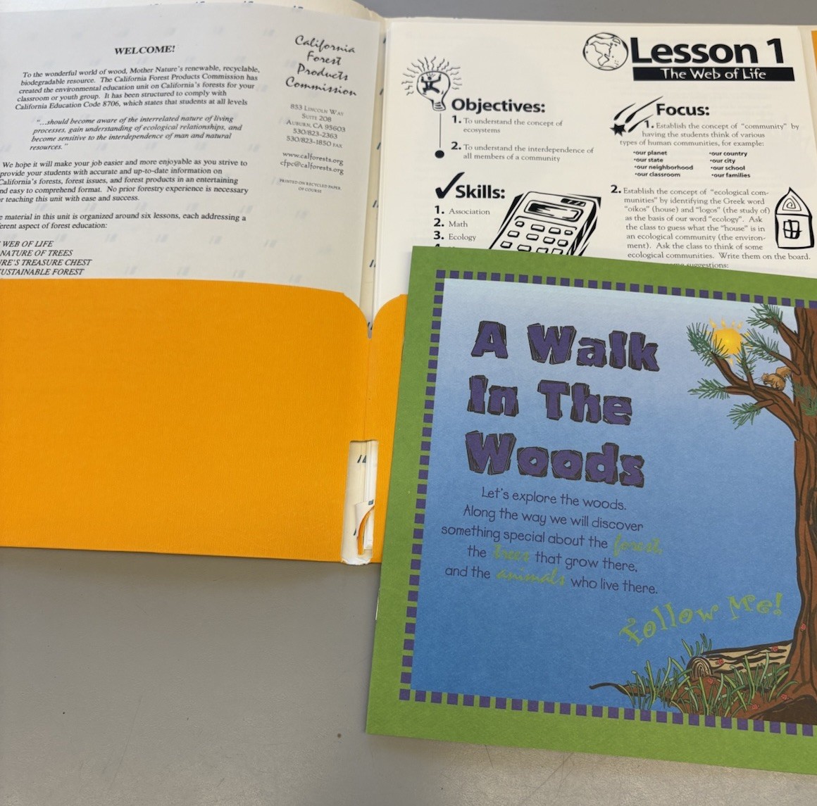 Box of many Ag In The Classroom & Food, Water, Gardens, Insects, & Birds lesson