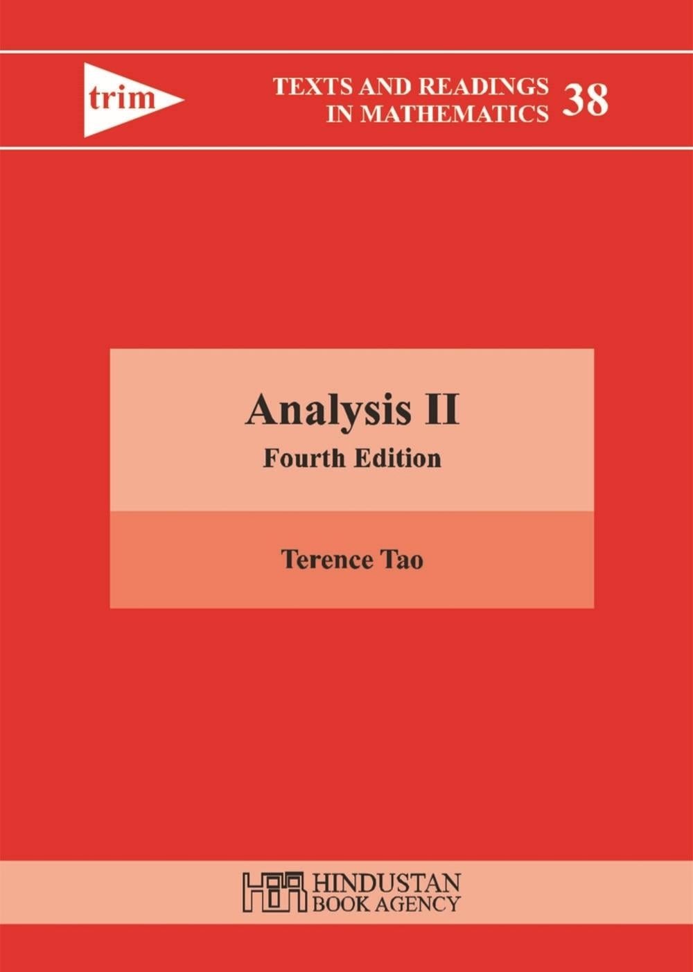 Analysis II by Terence Tao Hardcover Book