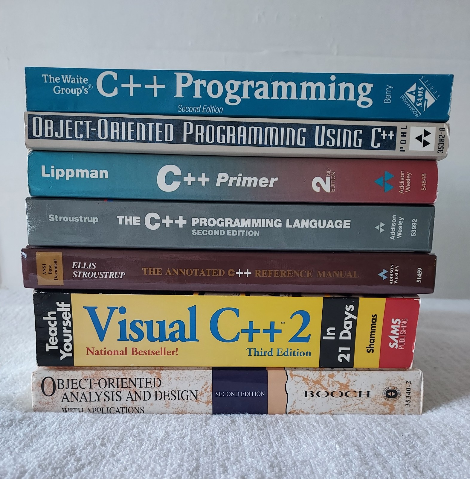 Lot of 7 Books on C++ Programming Object-Oriented Analysis & Design OO Using C++