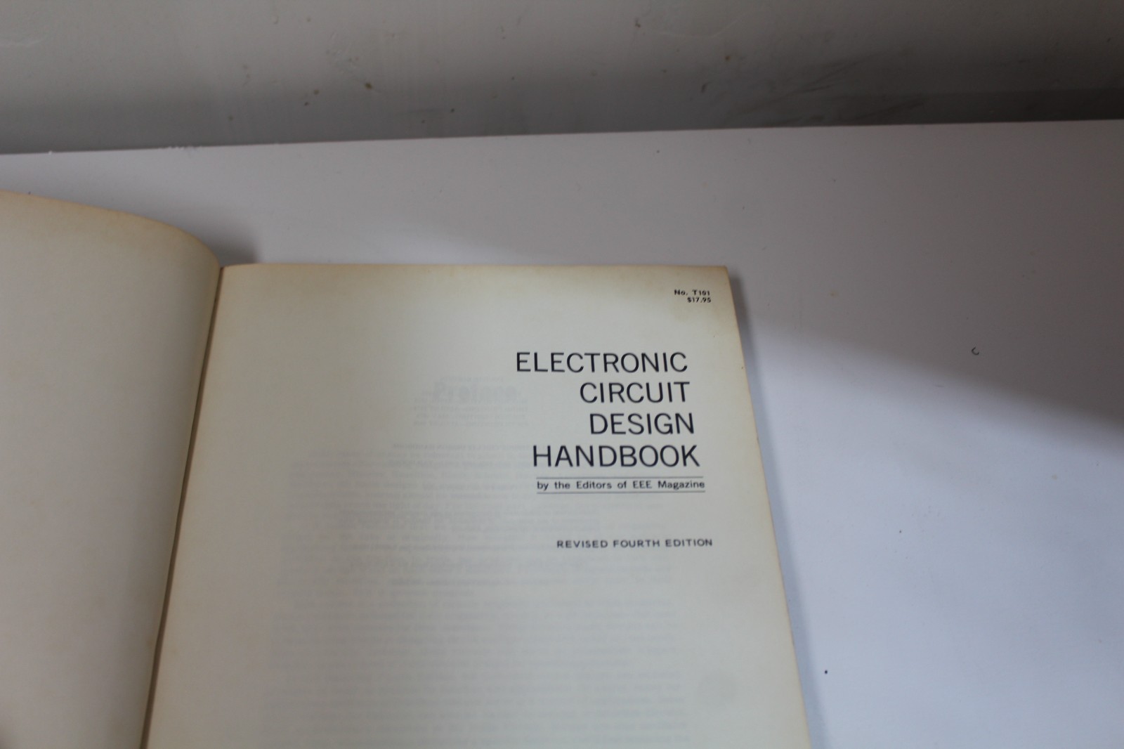 Vintage Revised Fourth Edition Electronic Circuit Design Handbook by TAB Books