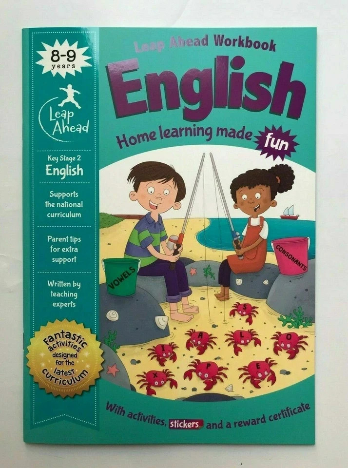 KS2 Leap Ahead Maths & English Practice Bundle of 4 Workbooks Age 8-10 years New