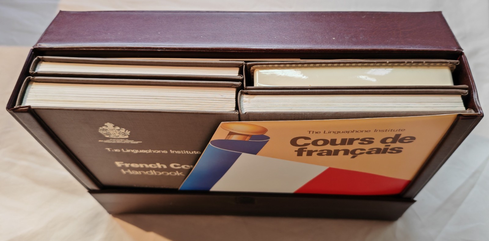 Vintage Linguaphone French Language Course Books & Cassettes Complete Set