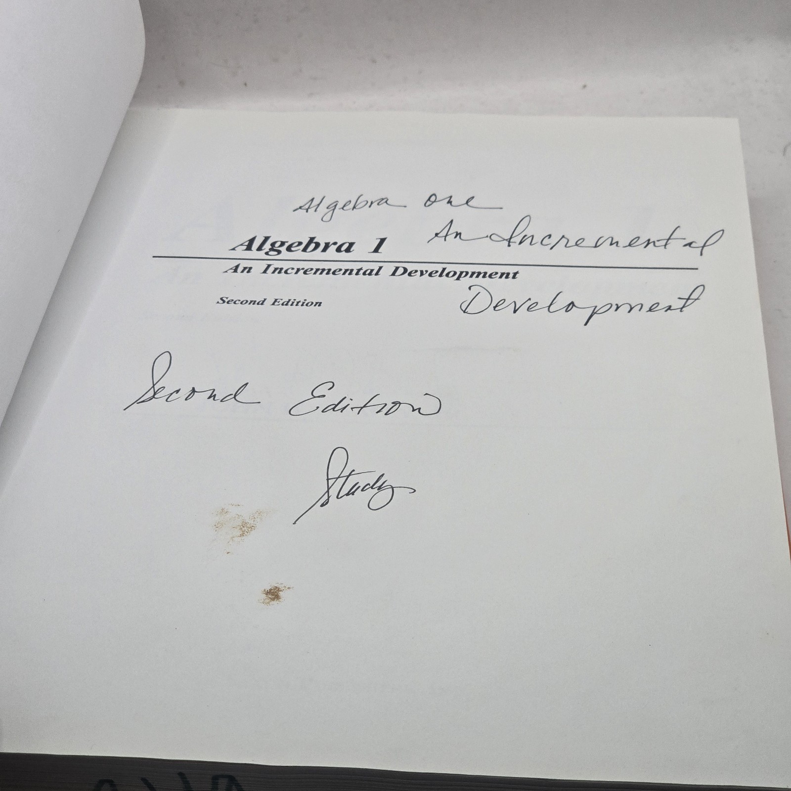 Algebra 1: An Incremental Development, SIGNED By John H. Saxon (Hardcover)
