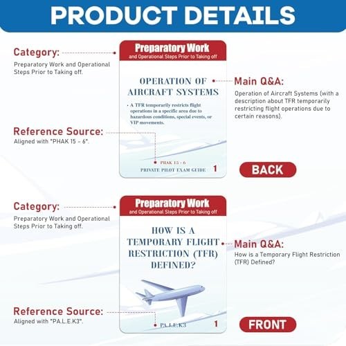 VFR Oral Exam Flashcards – 300+ Study Cards for Private Pilot Checkride, Waterpr