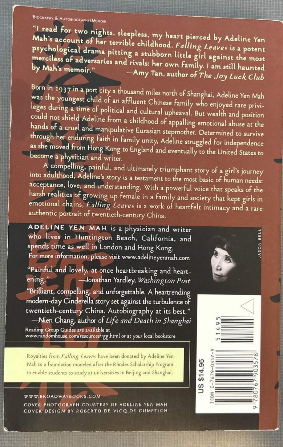 Falling Leaves: The Memoir of an Unwanted Chinese Daughter by Mah, Adeline Yen