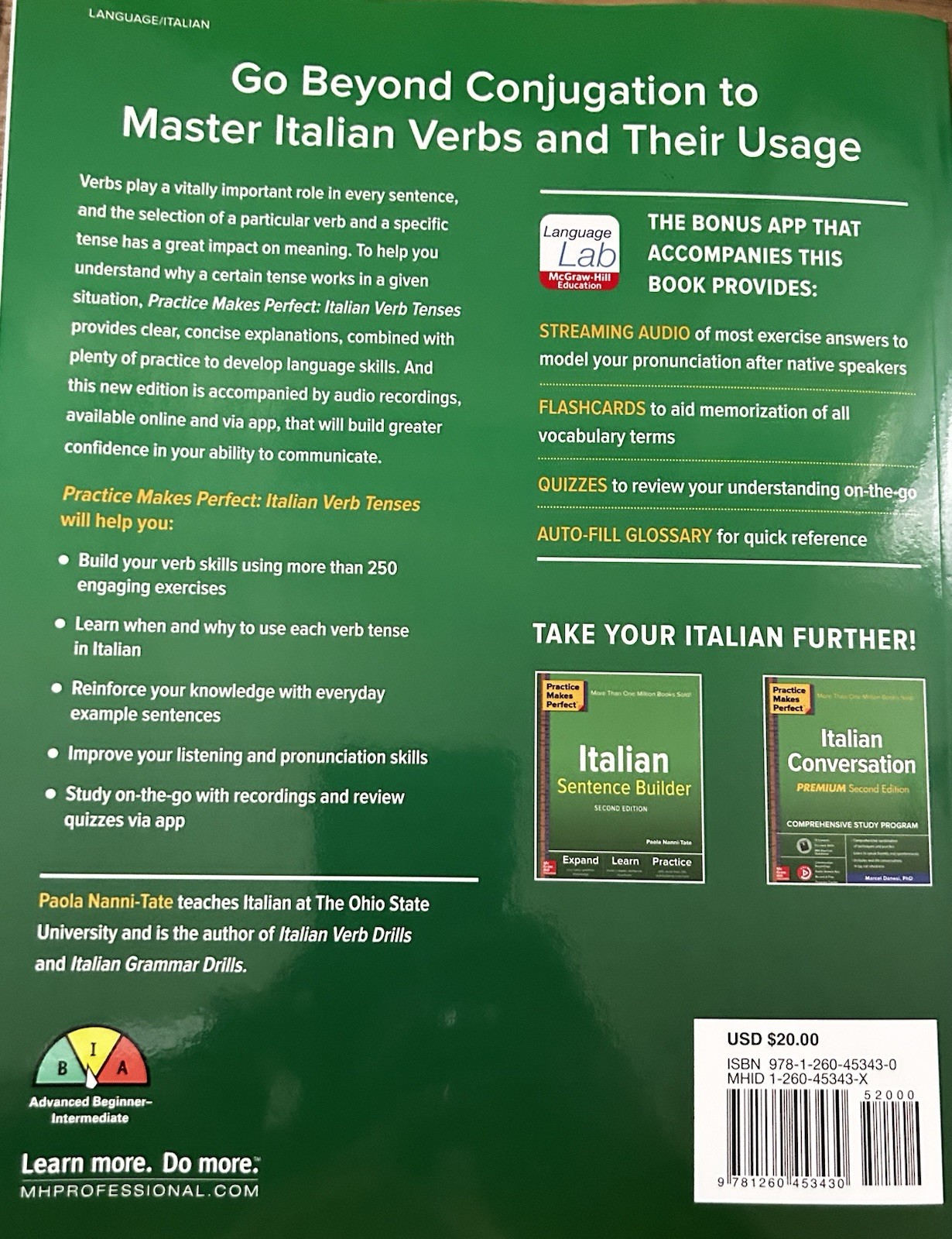 McGraw-Hill Practice Makes Perfect Italian Verb Tenses 3rd Ed Audio Flashcards