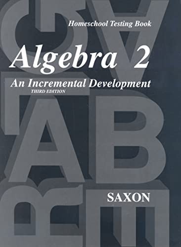 Homeschool Testing Book: Third Edition (Saxo…, Saxpub