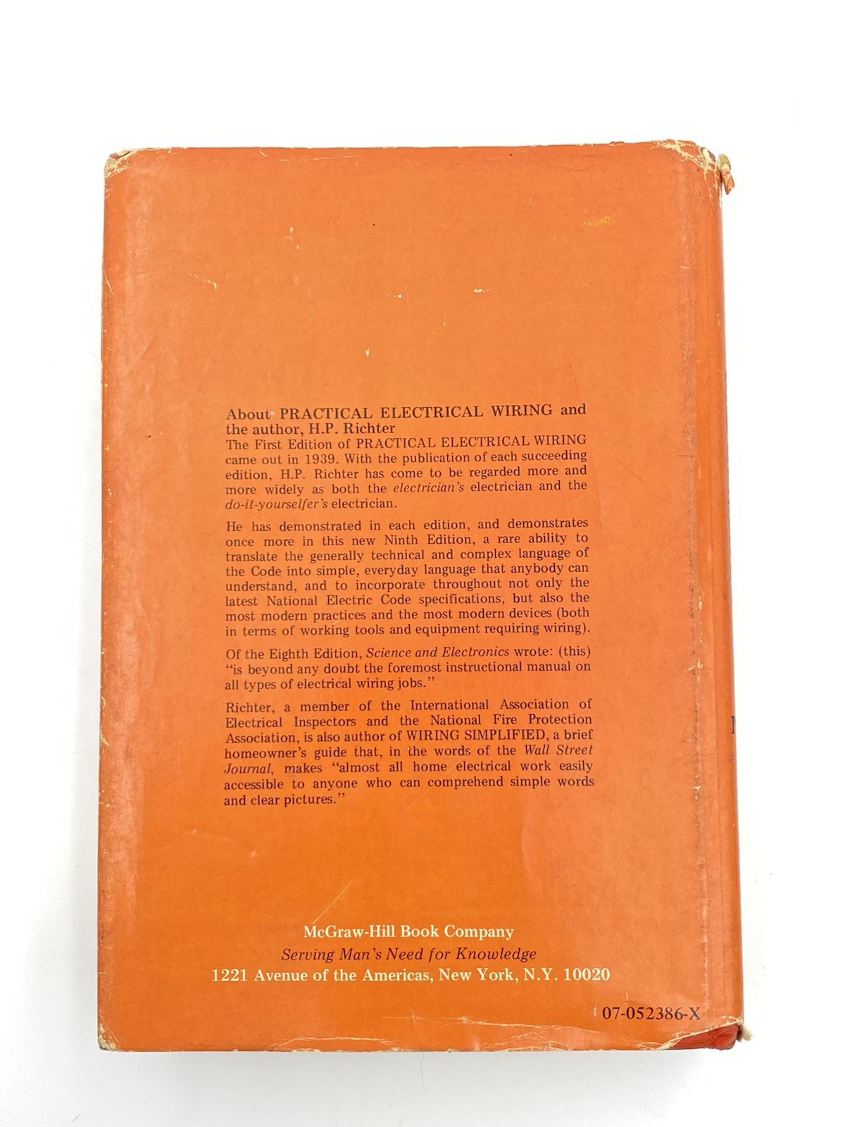 Practical Electrical Wiring By H P Richter 1972 Vintage Ninth Edition Good