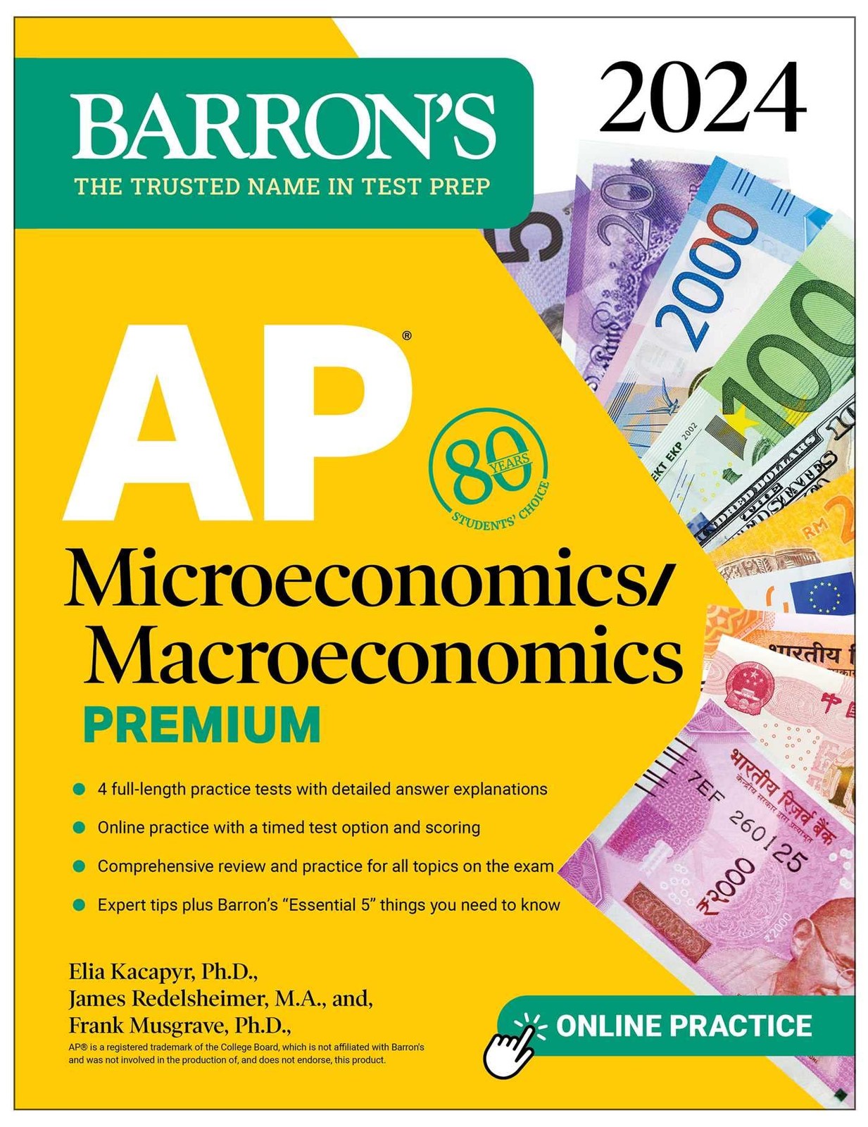 AP Microeconomics/Macroeconomics Premium, 2024: 4 Practice Tests + Comprehen…