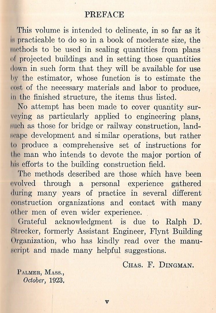 “PLAN READING AND QUANTITY SURVEYING” by Charles F. Dingham