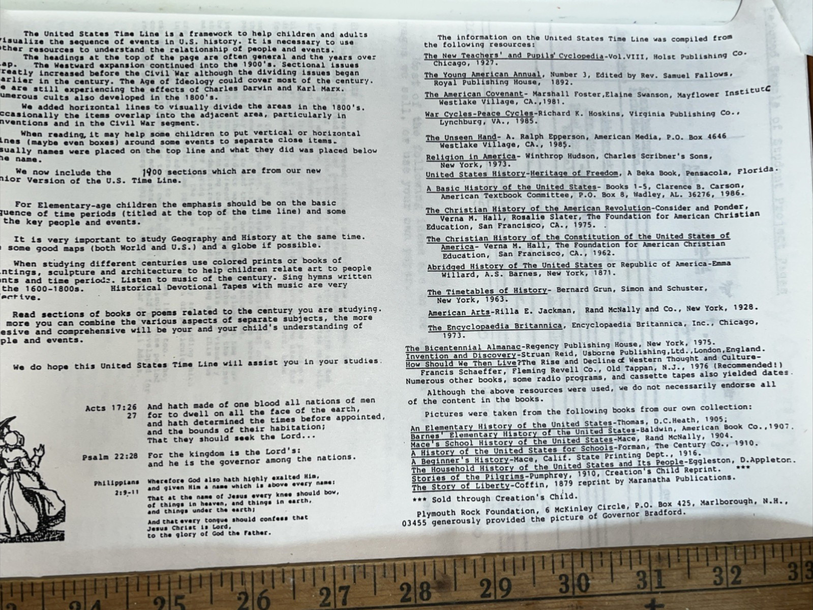 The United States timeline by Paul and Paula Carlson 1600– 1900