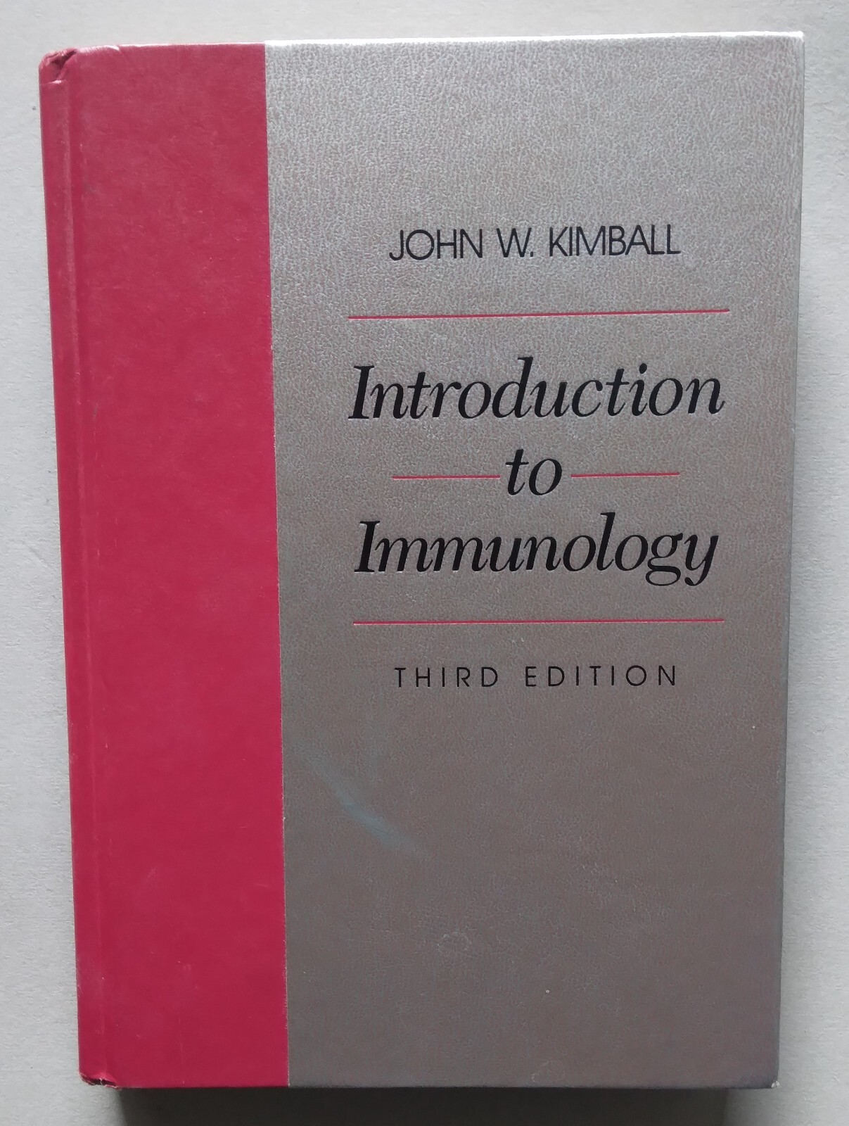 Introduction to Immunology–3rd Edition–John W. Kimball–1990–HC–523 pages