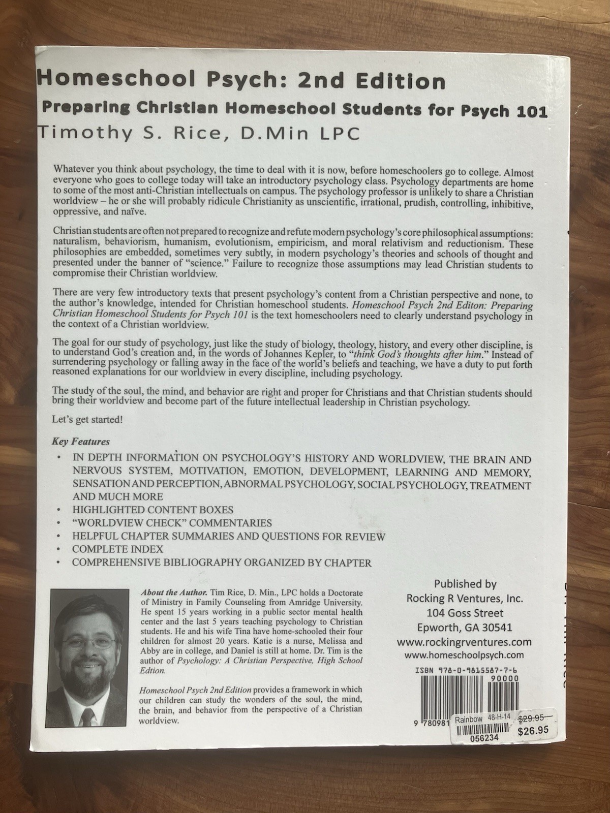 Homeschool Psych 2nd Edition: Preparing Christian Homeschool Students 101 Rice