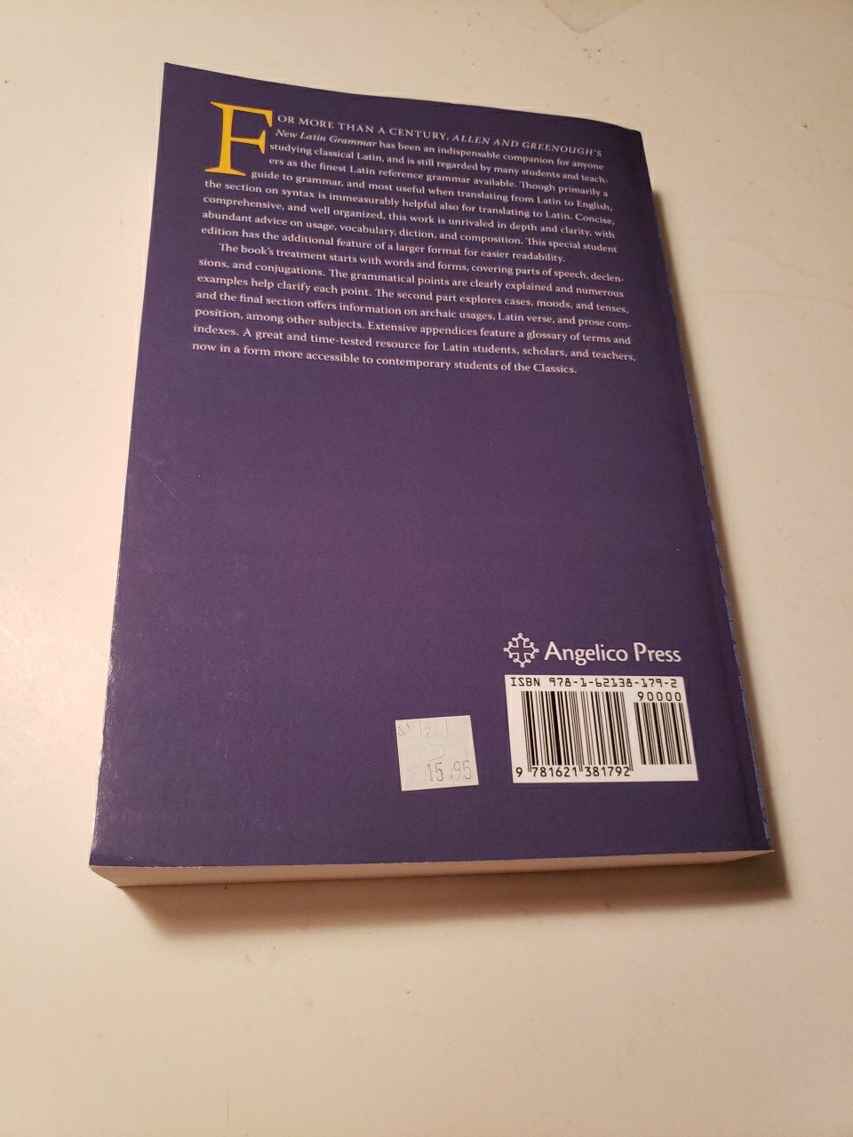 Allen and Greenough’s New Latin Grammar : Large-Format Student Ed PB