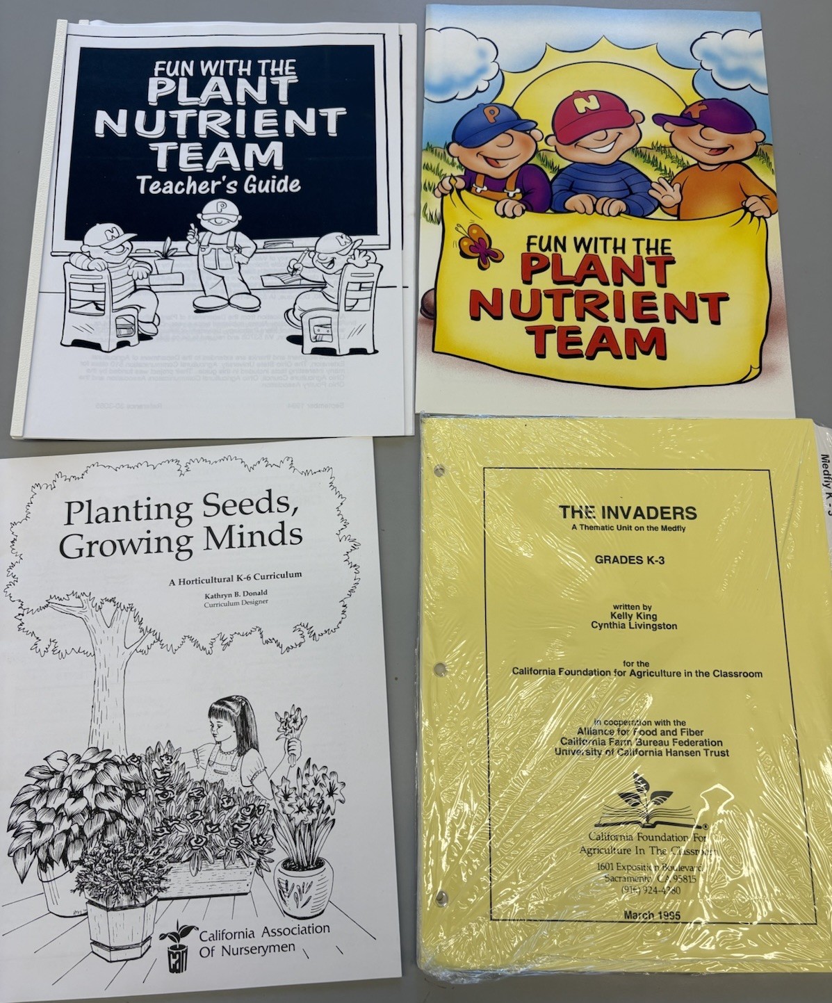 Box of many Ag In The Classroom & Food, Water, Gardens, Insects, & Birds lesson
