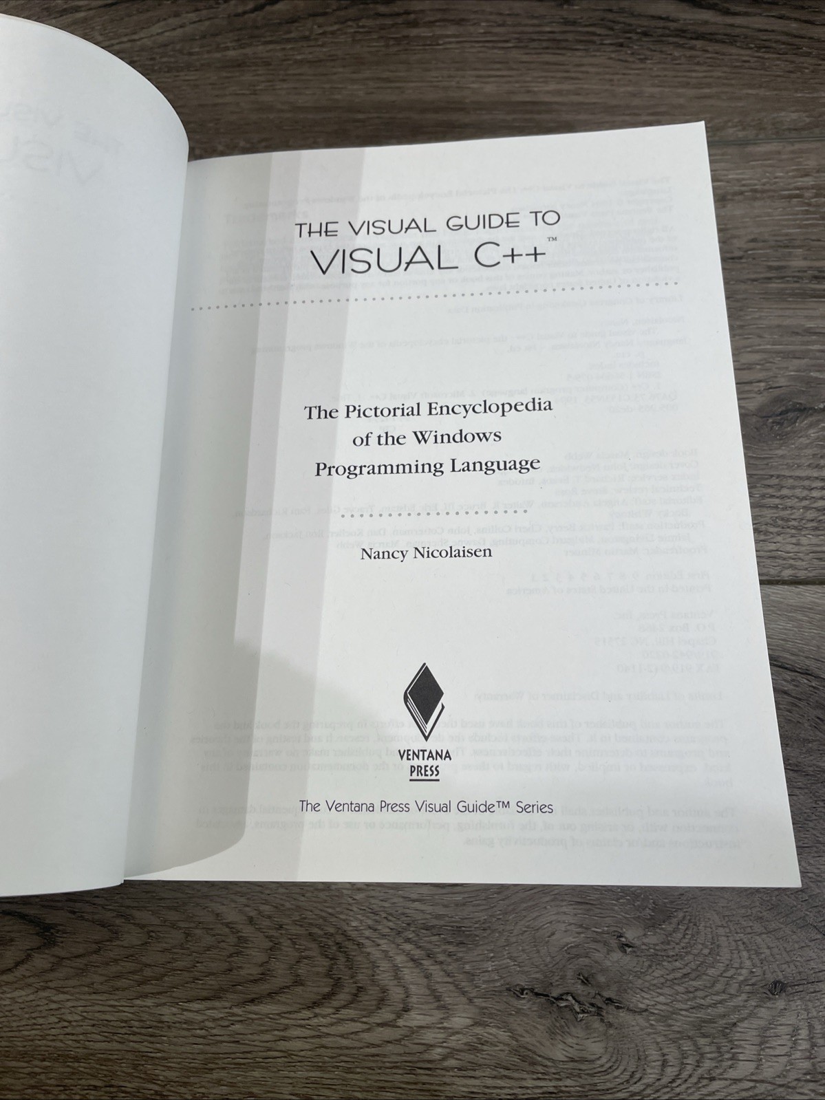 The Ventana Press Visual Guide Ser.: Visual Guide to Visual C++ : The Pictorial