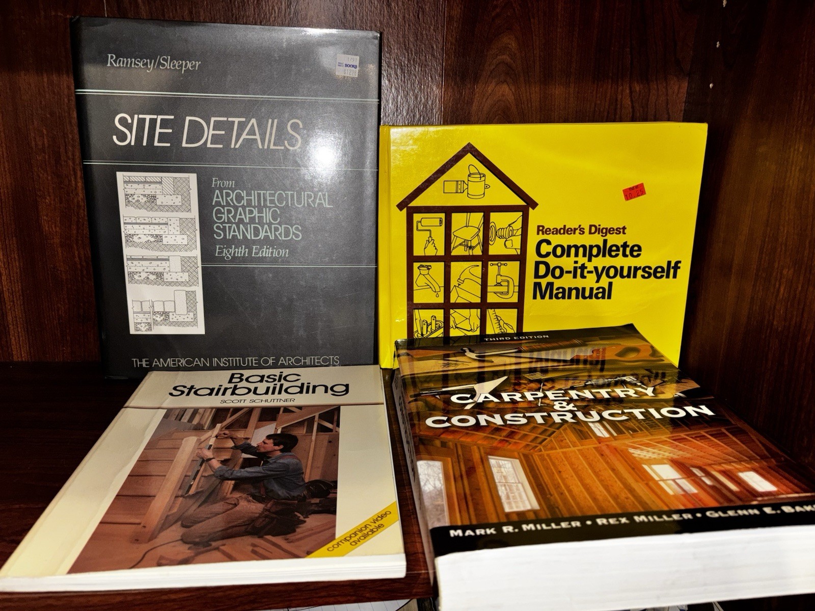 Lot of 4 Carpentry Construction Stairbuilding Architectural Graphics Standards