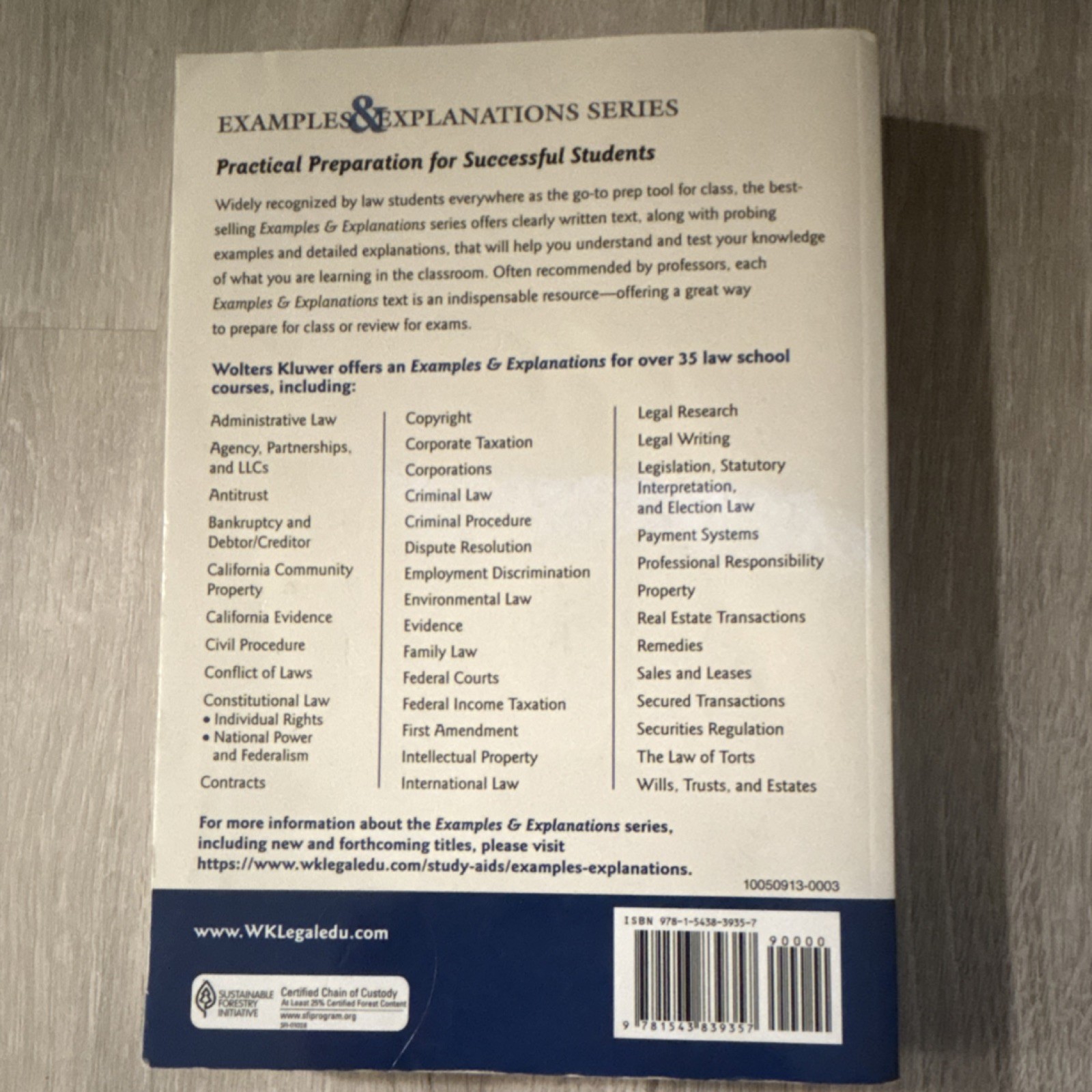 Aspen Publishing Criminal Law Eighth Edition Examples & Explanations Series Book