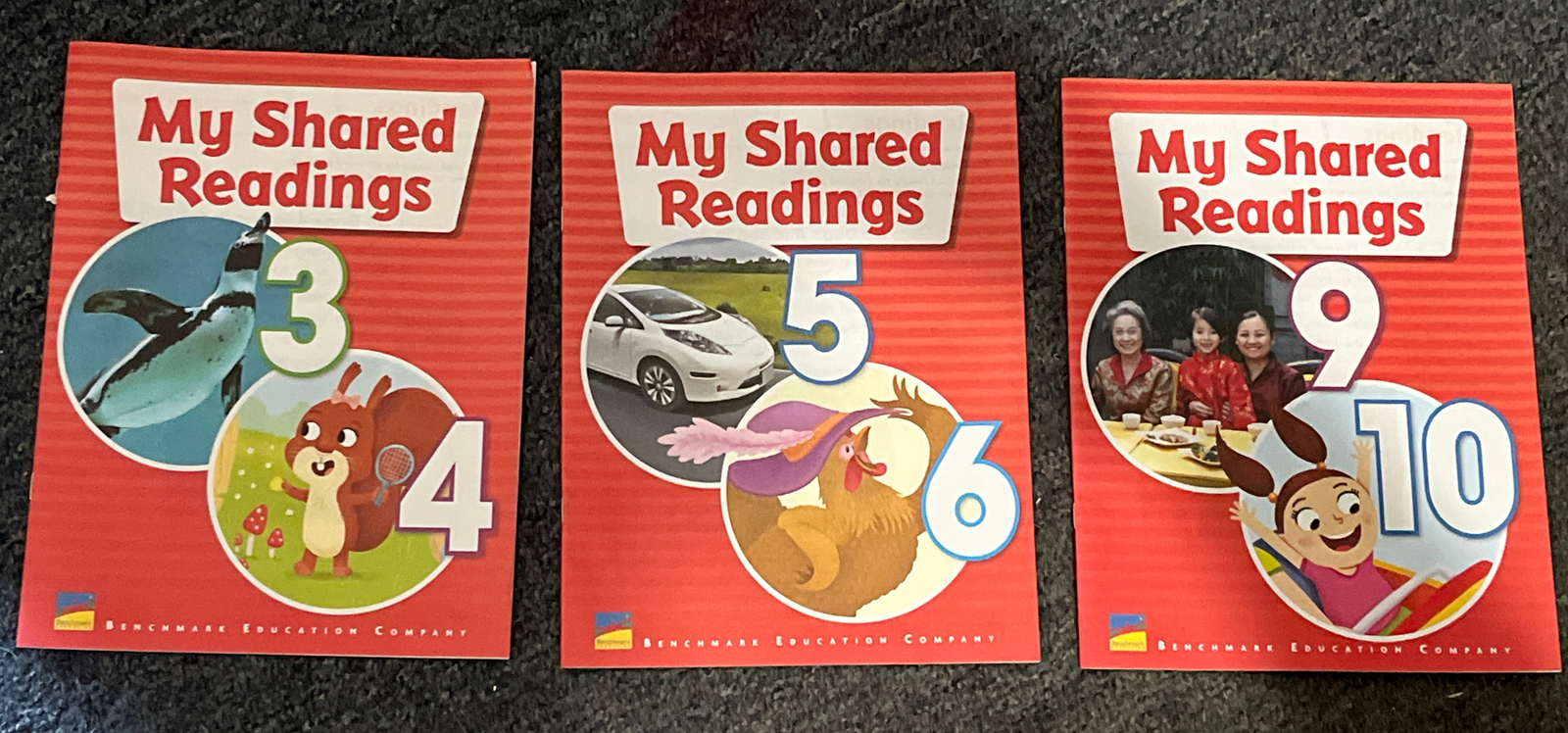 Benchmark Advance Gr. K My Shared Readings, Units 3-4, 5-6, 9-10 (3 Book Set)