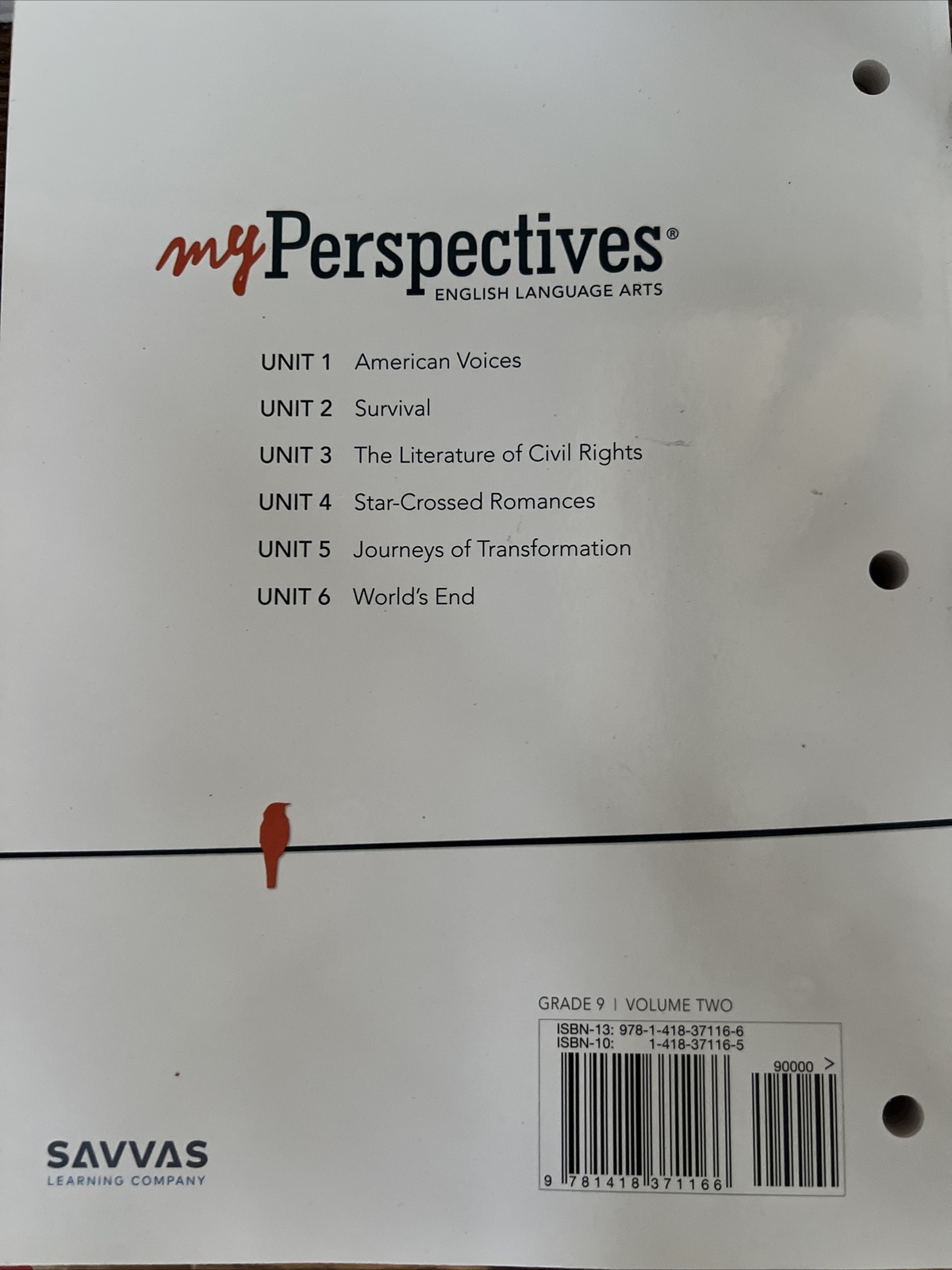 Myperspectives 2022 Consumable Student Edition Volume 2 Grade 9 by Savvas…
