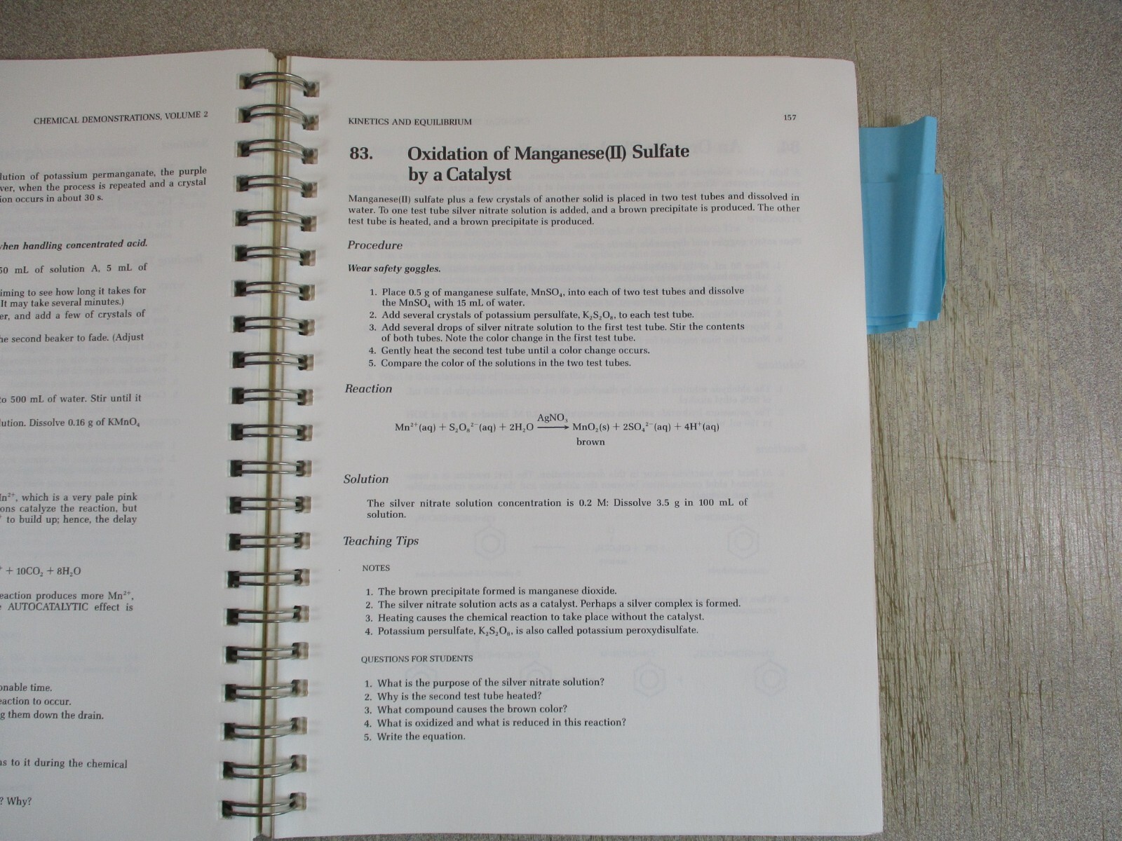 Chemical Demonstrations: A Sourcebook For Teachers Volume 2 – 2nd Ed.