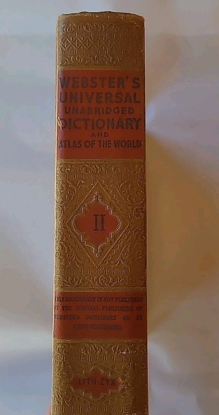 Webster’s Universal Dictionary 1940 Hardcover Volume II Atlas of the World