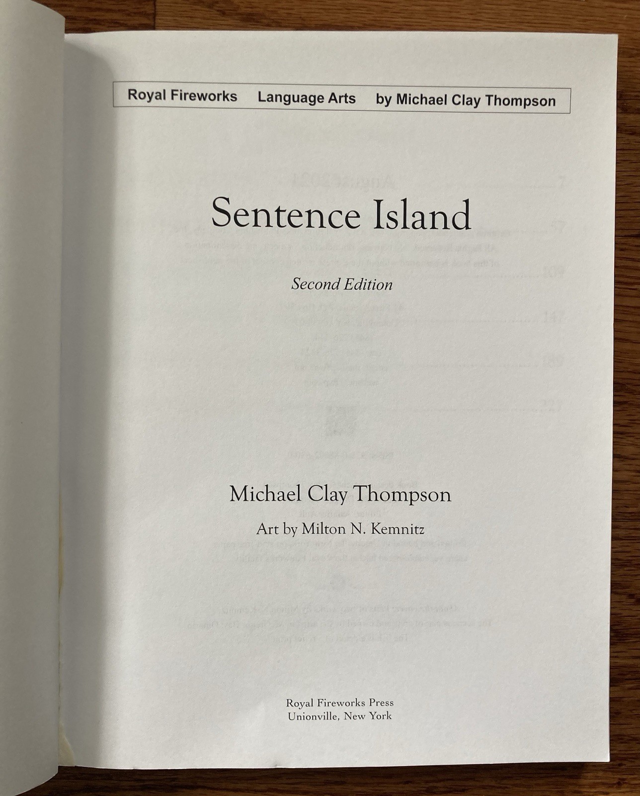 Royal Fireworks Press Sentence Island Second Edition Student Book