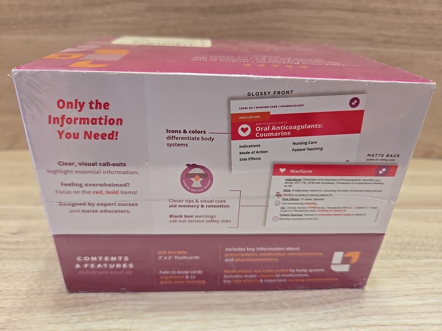 Level Up RN Pharmacology Nursing Flashcards Edition 3 Flashcards, New/Sealed
