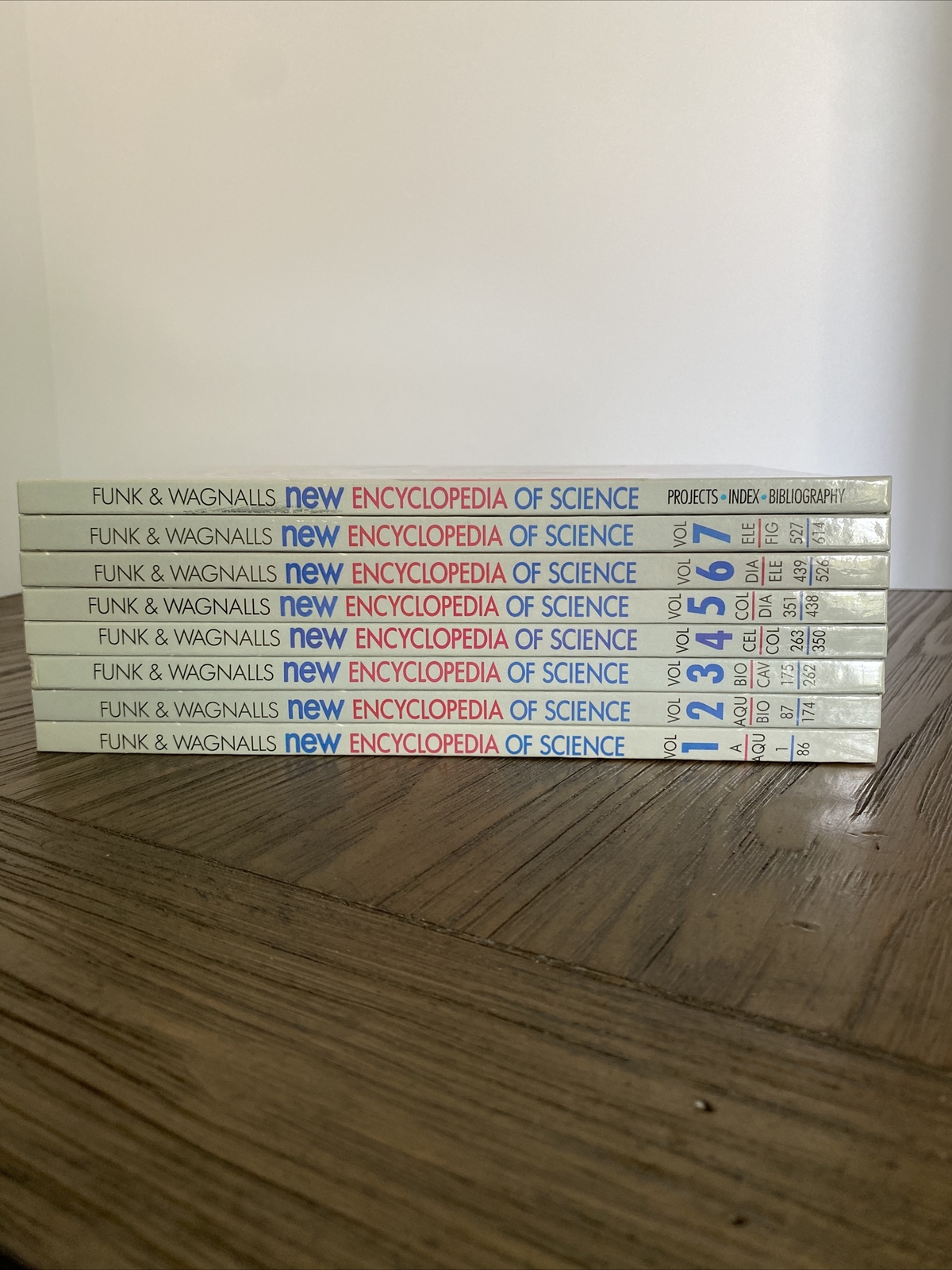 Funk And Wagnalls New Encyclopedia Of Science Volumes 1-7 plus project book 1986