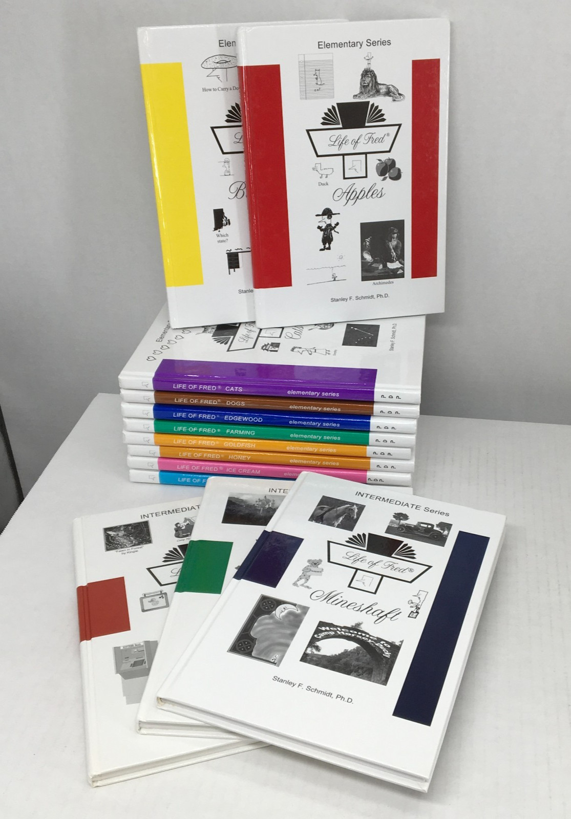 Life of Fred Elementary & Intermediate Series Complete Set of 10 & 3; 13 books