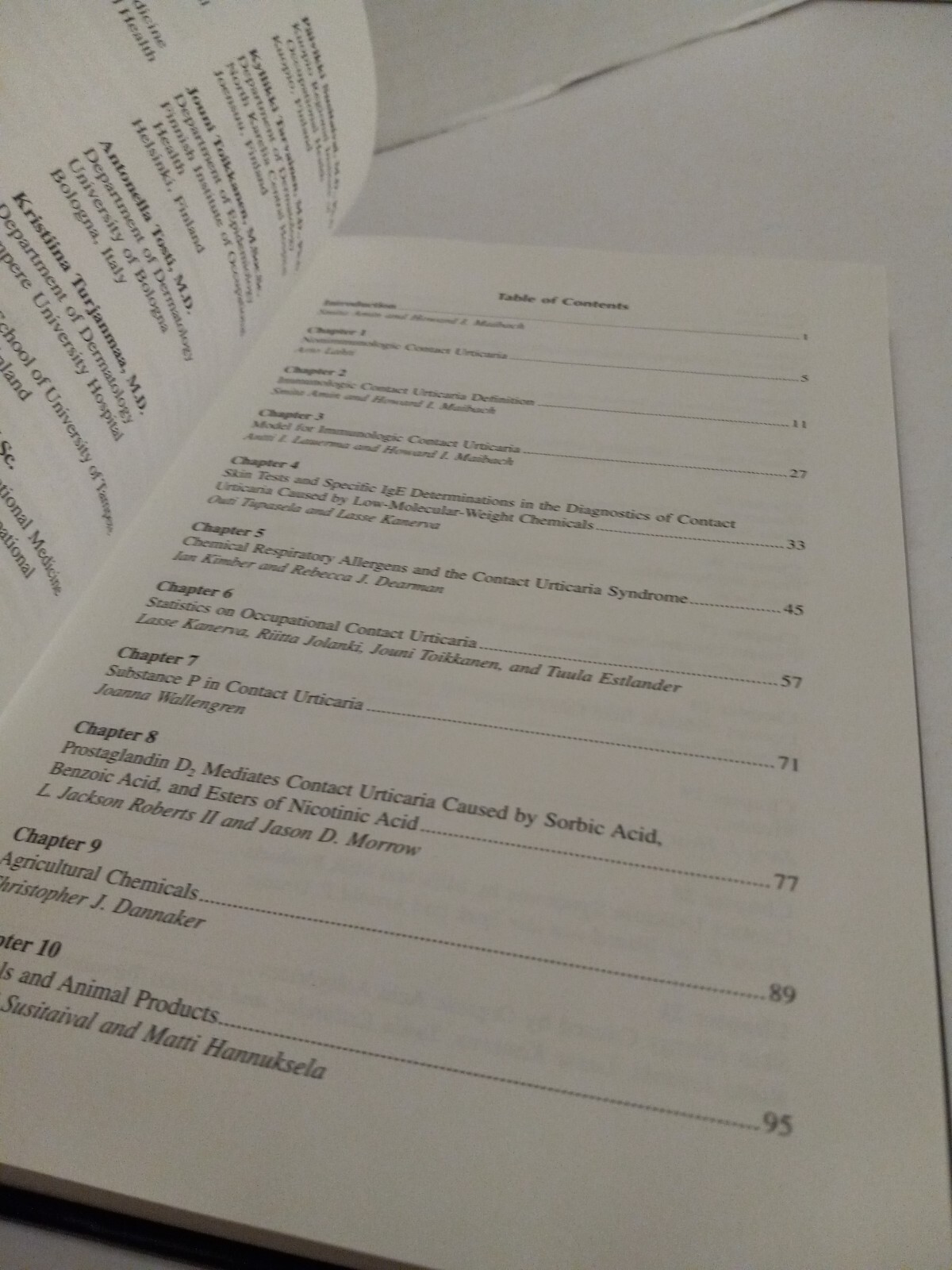 Contact Urticaria Syndrome (Dermatology: Clinical & Basic Science) 1997