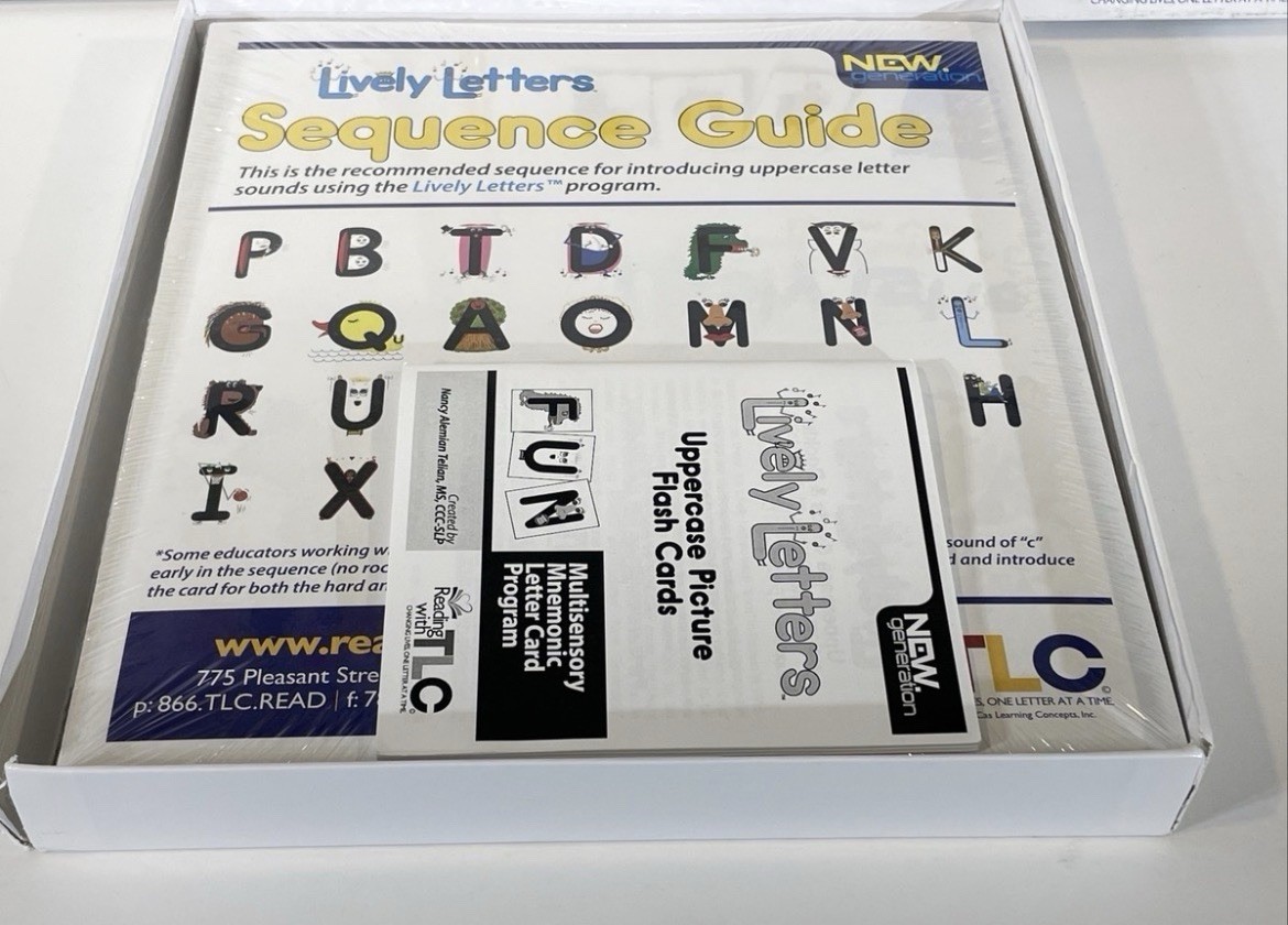 Reading with TLC Lively Letters New Generation Multisensory Mnemonic Letter Card