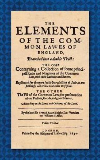 The Elements Of The Common Laws Of England (1630)