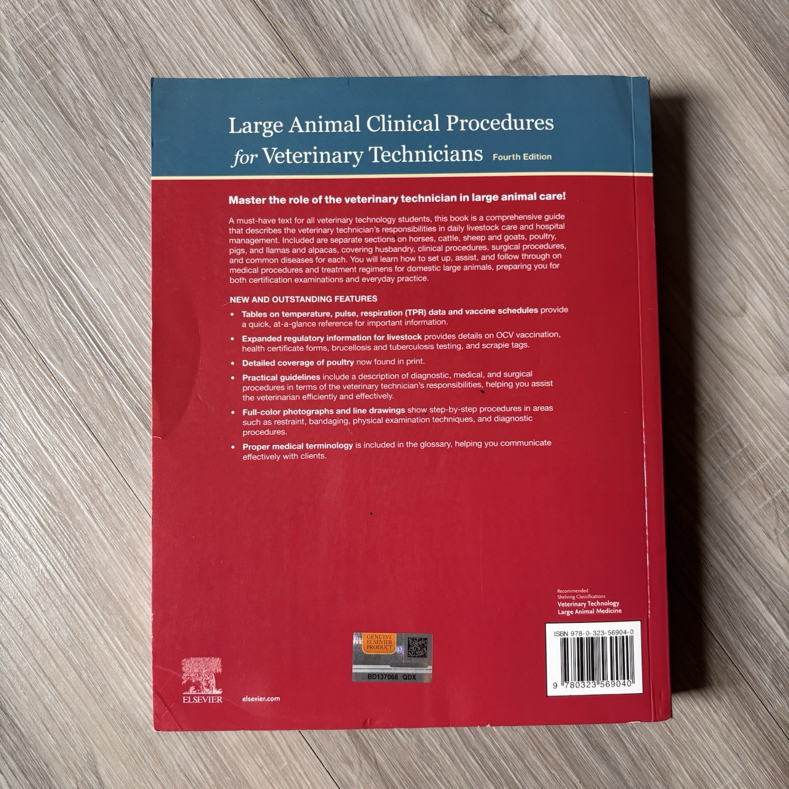 Elsevier Large Animal Clinical Procedures for Vet Techs 4th PB 2019 Holtgrew