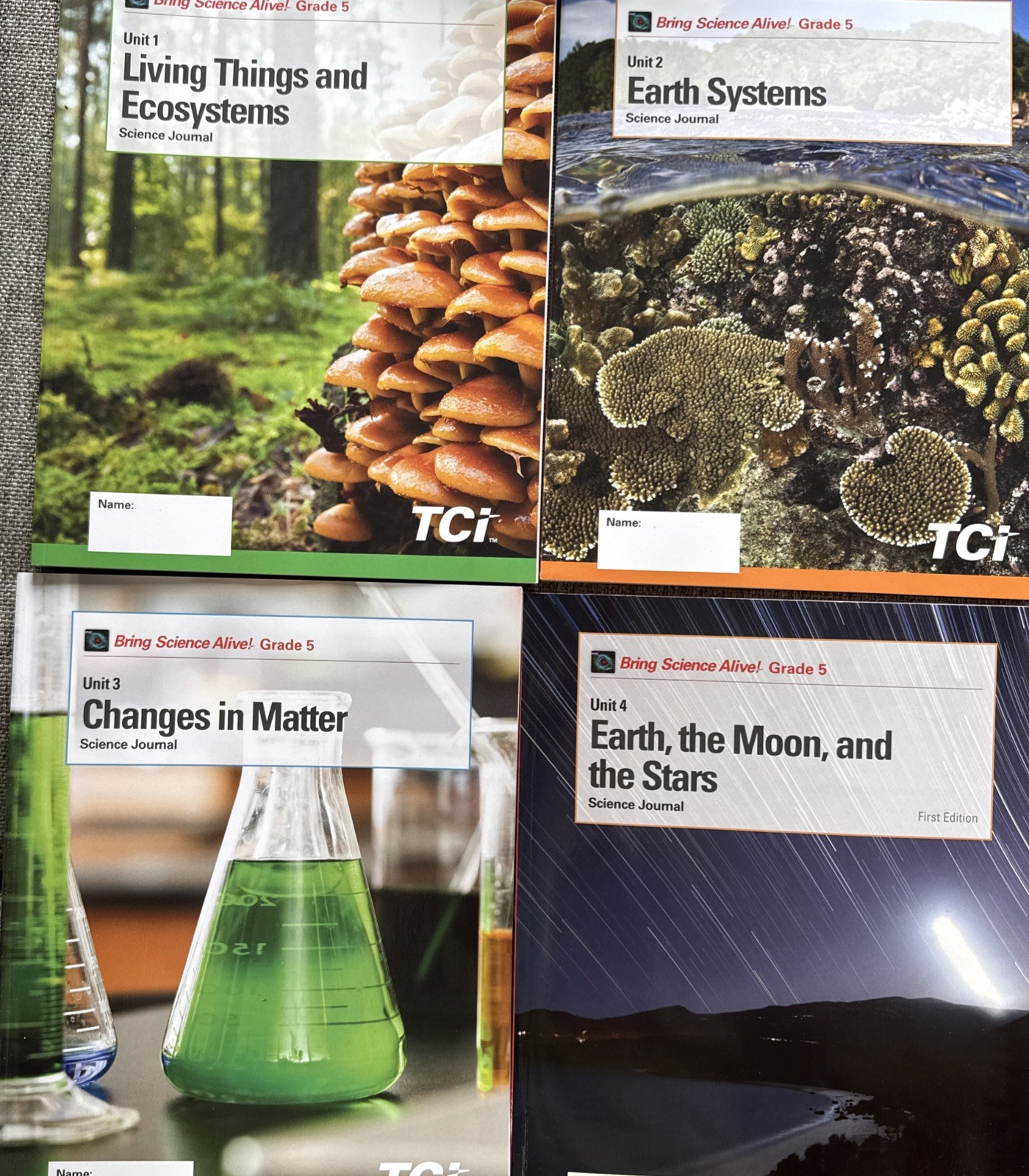 NEW! Bring Science Alive! Grade 5 Units 1-4 Science Journals Curriculum