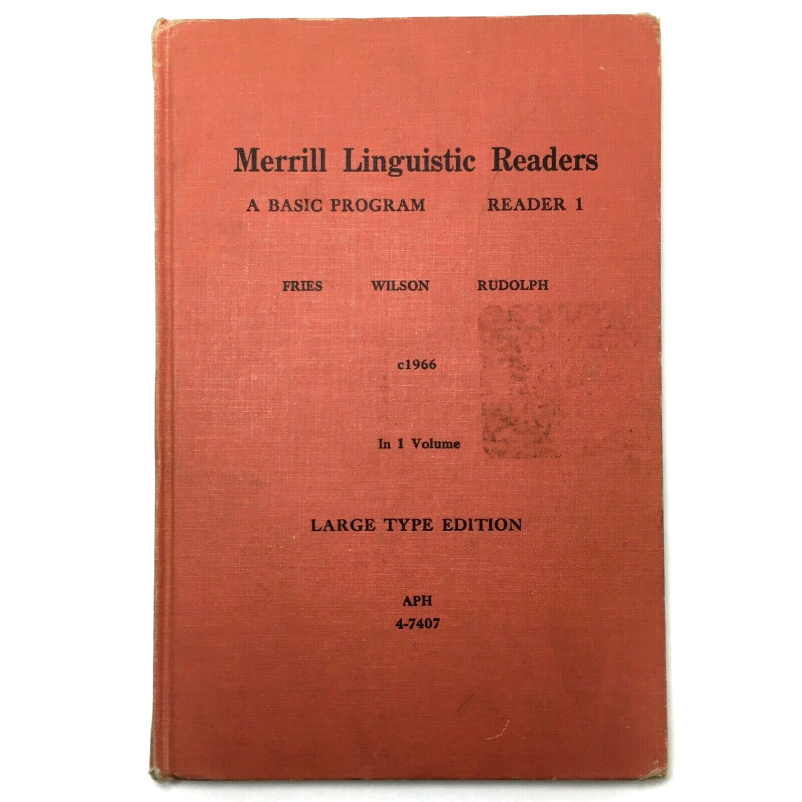 Merrill Linguistic Readers Reader 1 Large Type American Printing House For Blind