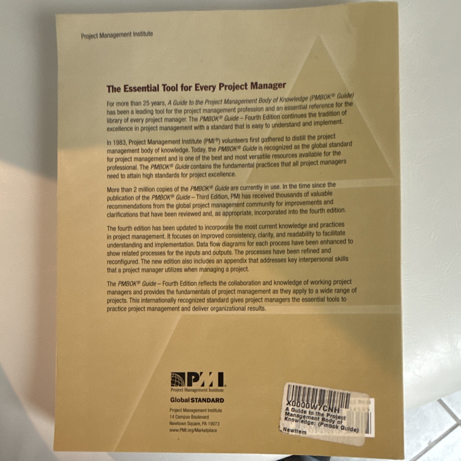 Project Management Institute PMBOK Guide 4th Edition Paperback 2008