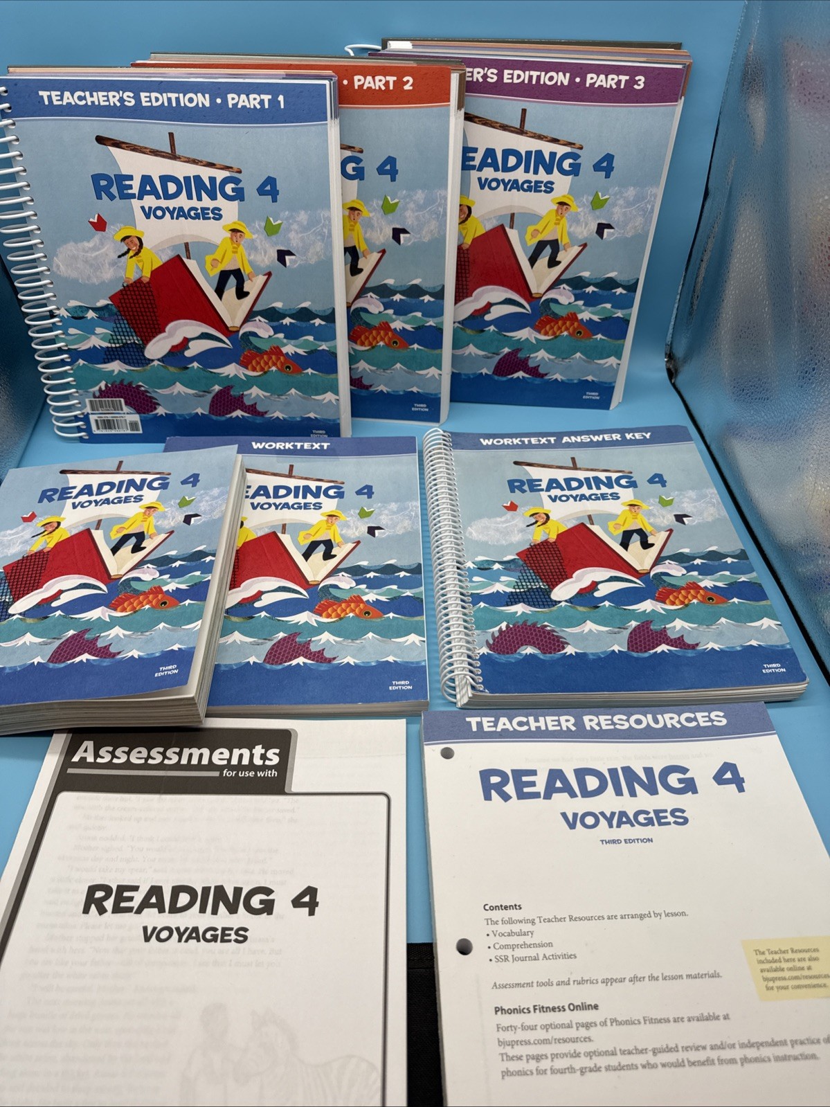 Bob Jones Reading 4 Voyages Kit- Student Text, WorkText & Teacher 4th Grade