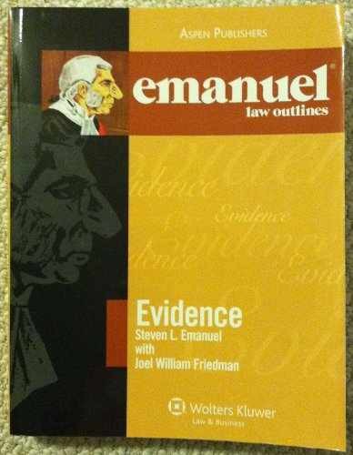 Evidence (The Emanuel Law – Paperback, by Emanuel Steven L.; – Acceptable n